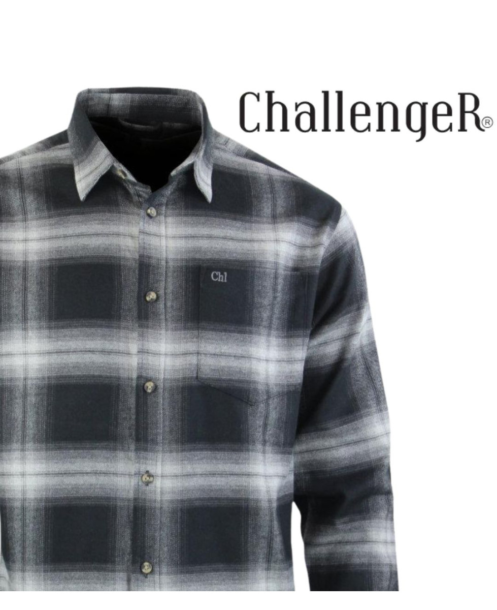 Challenger BRONX — Chemise flanelle noir/gris