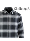 Challenger BRONX — Chemise flanelle noir/gris