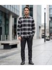 Challenger BRONX — Chemise flanelle noir/gris