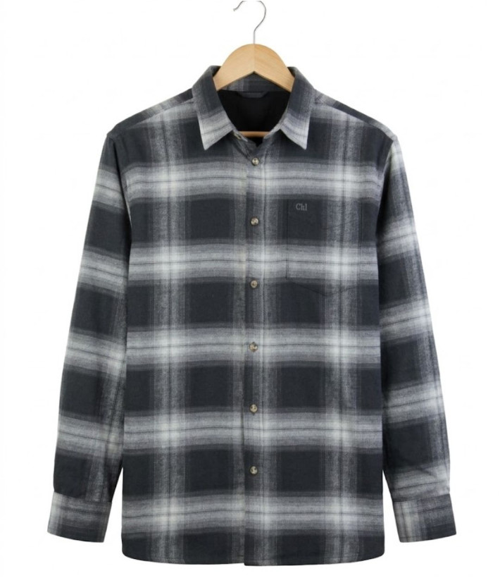 Challenger BRONX — Chemise flanelle noir/gris