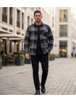 Challenger BRUNO7 — Surchemise flanelle doublée gris