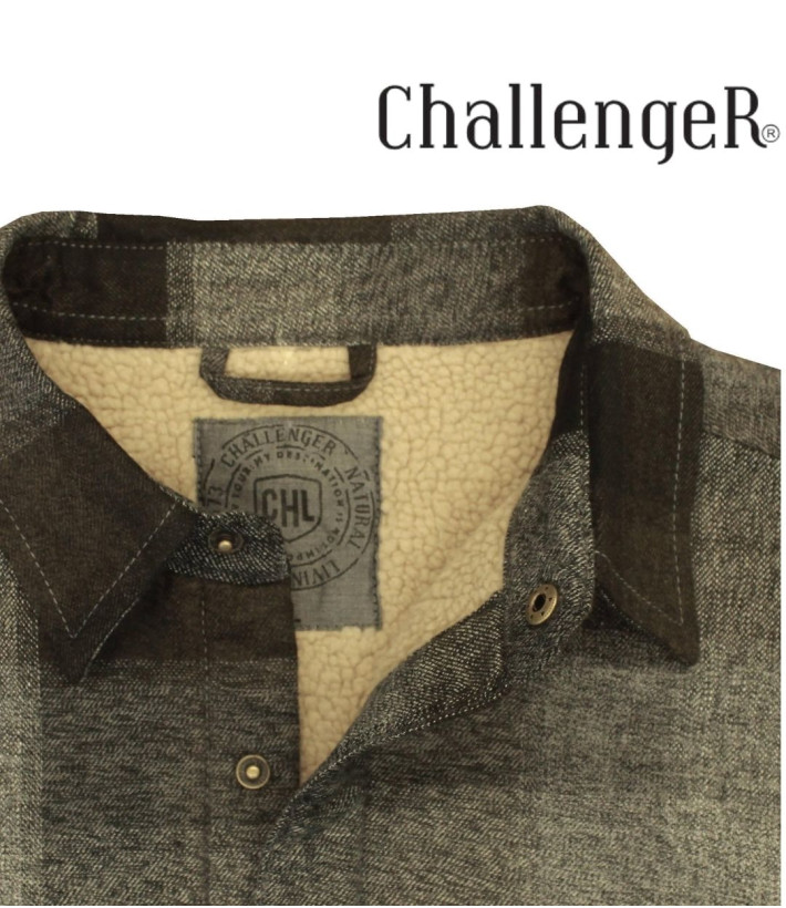 Challenger BRUNO7 — Surchemise flanelle doublée gris