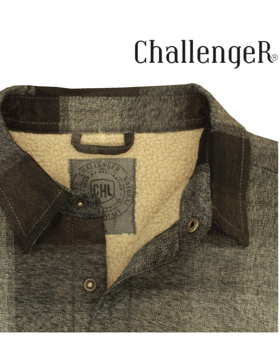 Challenger BRUNO7 — Surchemise flanelle doublée gris