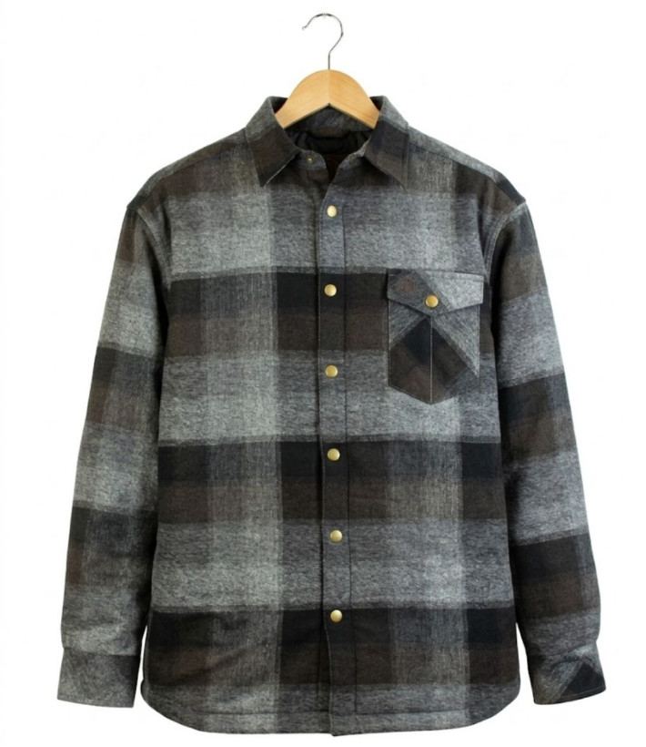 Challenger BRUNO7 — Surchemise flanelle doublée gris