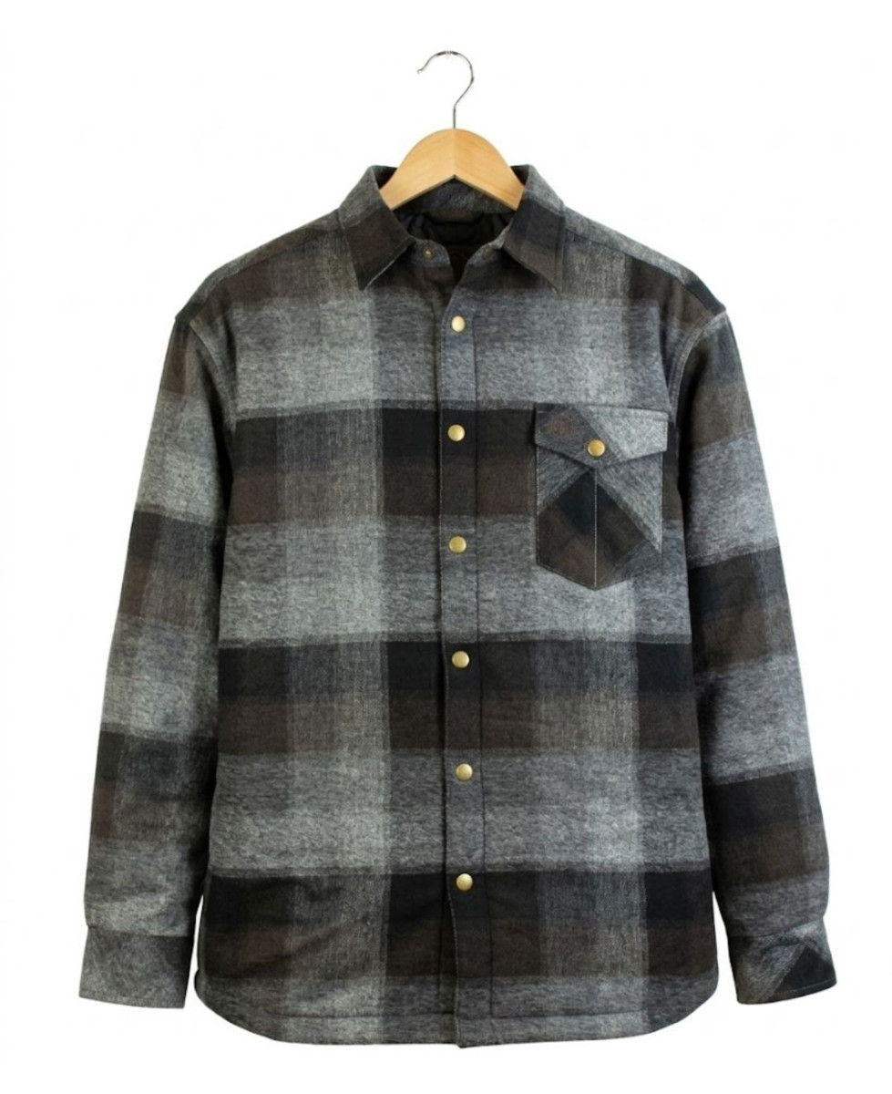 Challenger BRUNO7 — Surchemise flanelle doublée gris