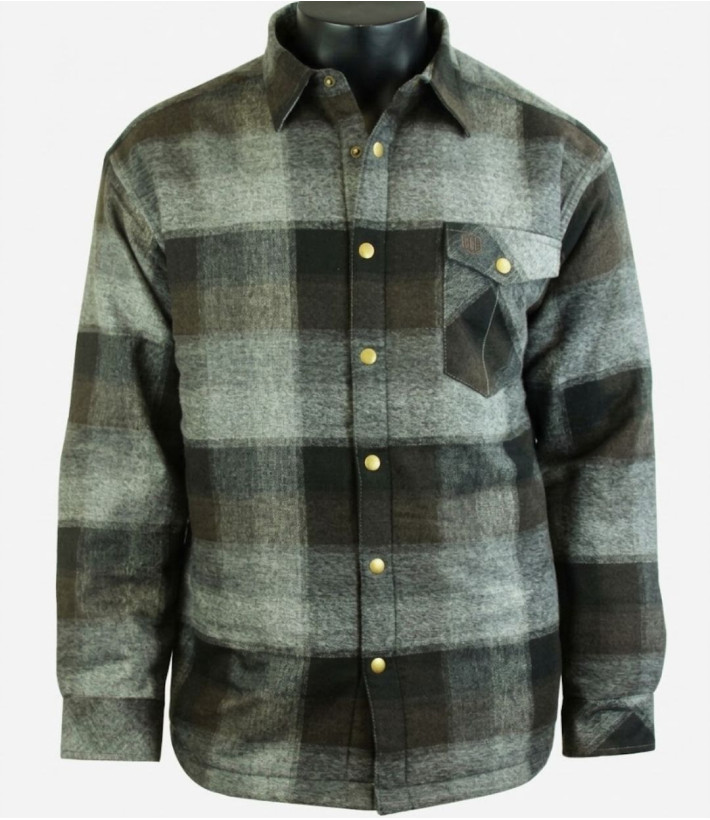 Challenger BRUNO7 — Surchemise flanelle doublée gris