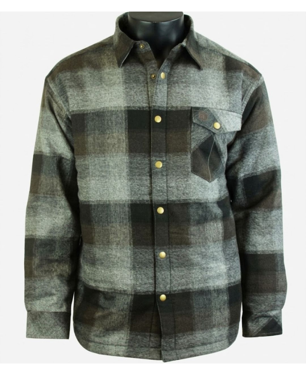 Challenger BRUNO7 — Surchemise flanelle doublée gris