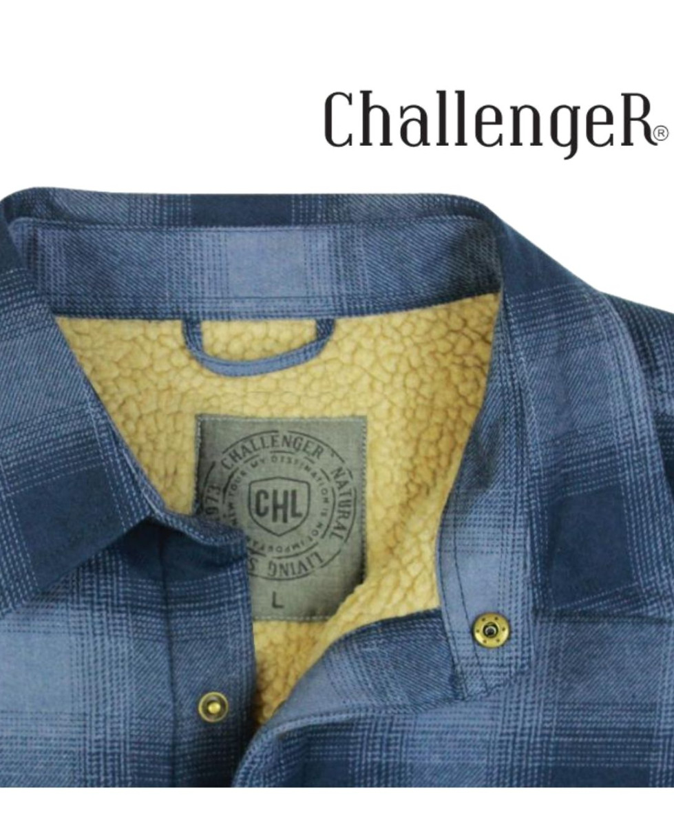 Challenger BRUNO11 — Surchemise flanelle doublée bleu