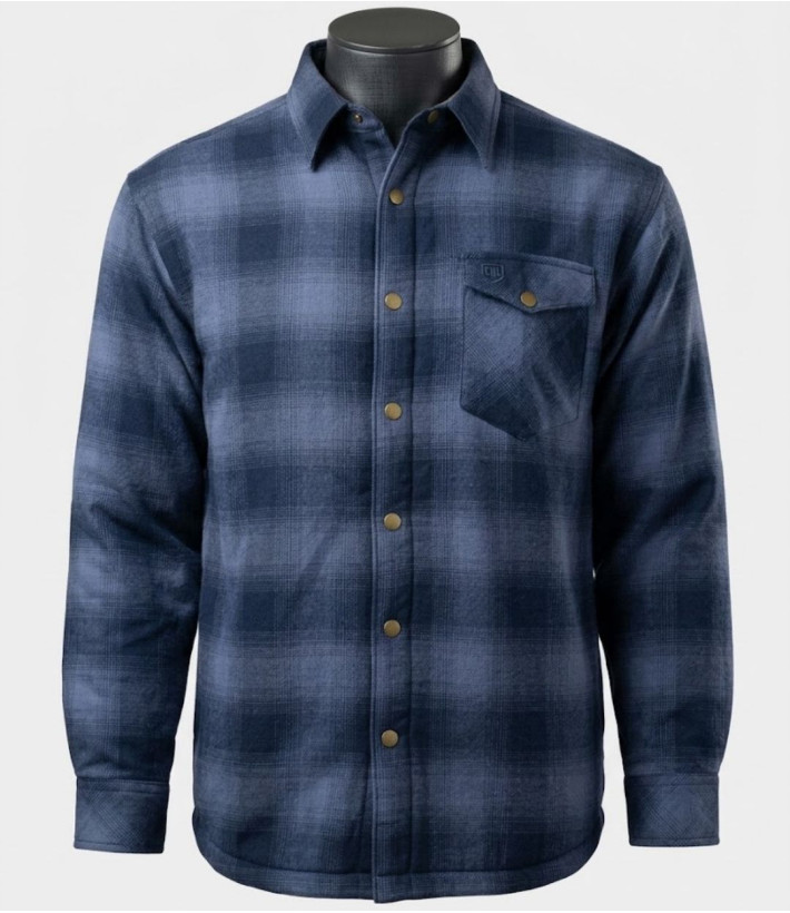 Challenger BRUNO11 — Surchemise flanelle doublée bleu