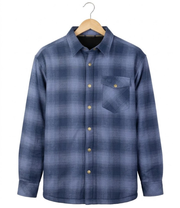 Challenger BRUNO11 — Surchemise flanelle doublée bleu