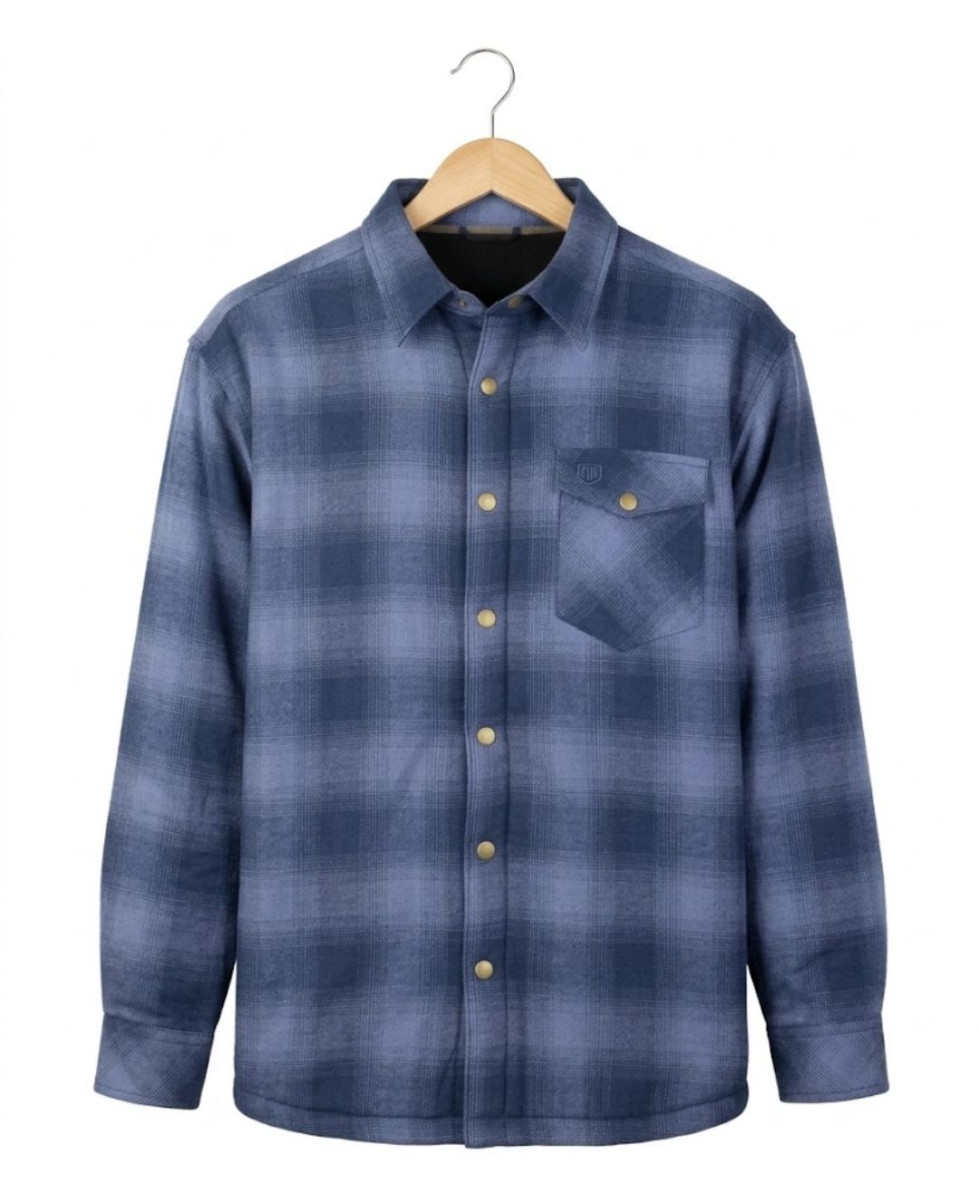 Challenger BRUNO11 — Surchemise flanelle doublée bleu