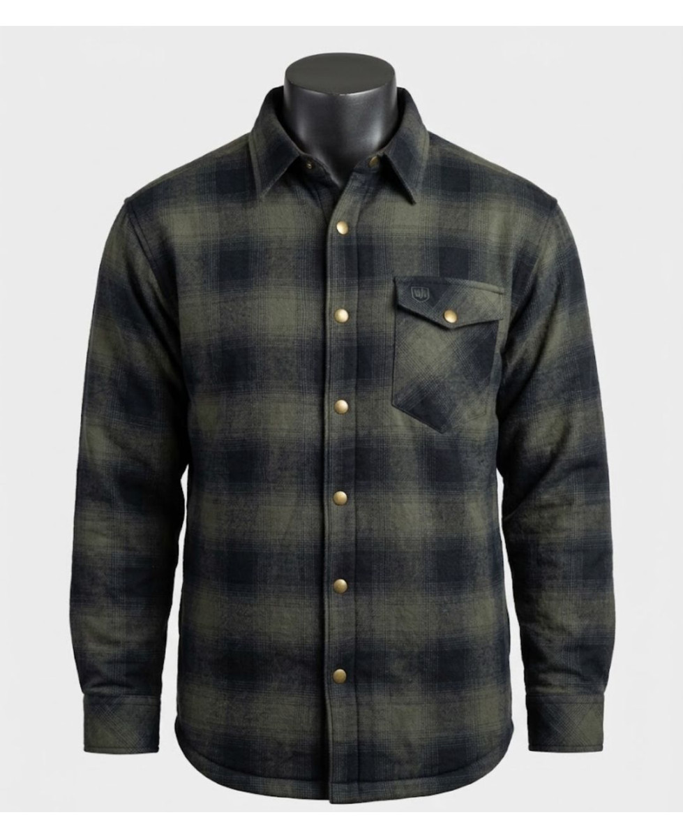 Challenger BRUNO12 — Surchemise flanelle doublée kaki