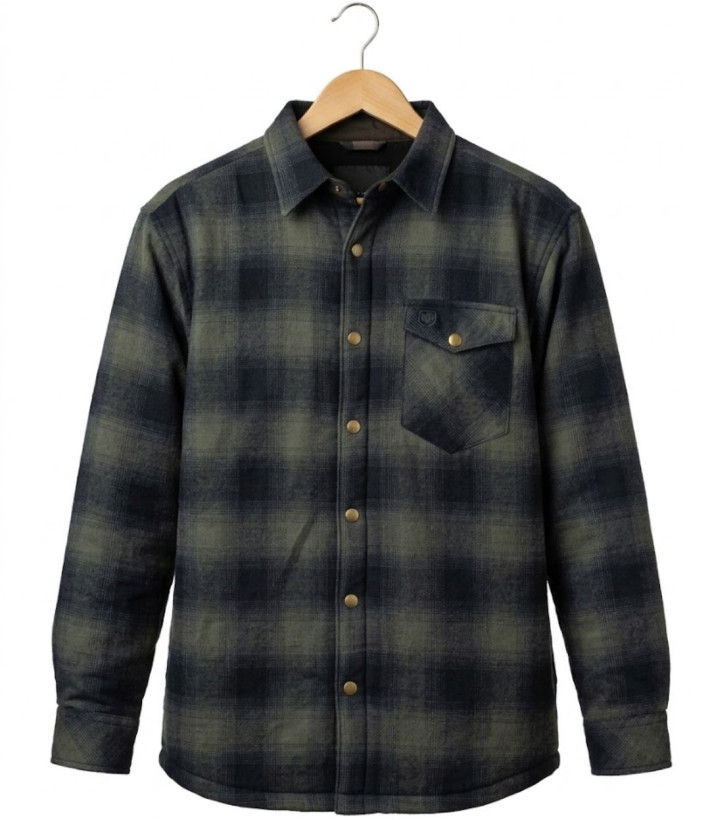 Challenger BRUNO12 — Surchemise flanelle doublée kaki