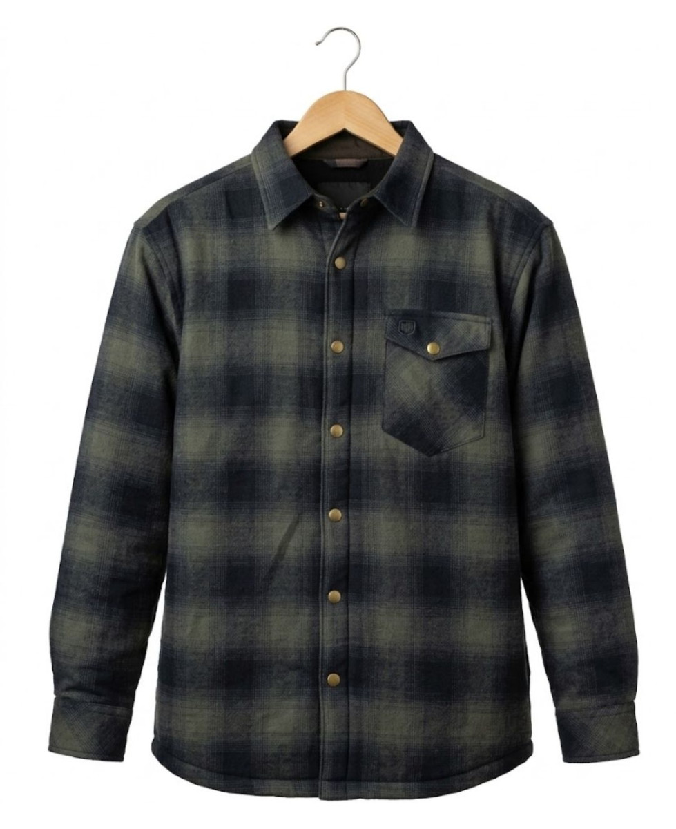 Challenger BRUNO12 — Surchemise flanelle doublée kaki