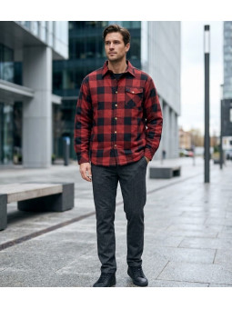 Challenger BRUNO13 — Surchemise flanelle doublée rouge