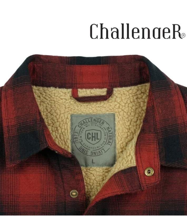 Challenger BRUNO13 — Surchemise flanelle doublée rouge