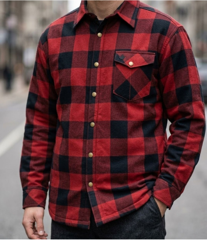 Challenger BRUNO13 — Surchemise flanelle doublée rouge