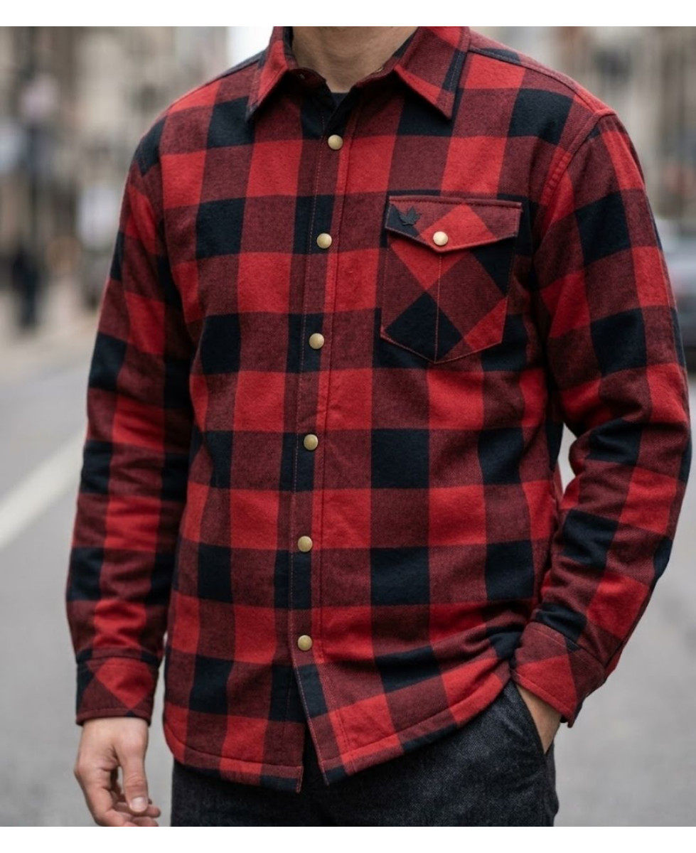 Challenger BRUNO13 — Surchemise flanelle doublée rouge