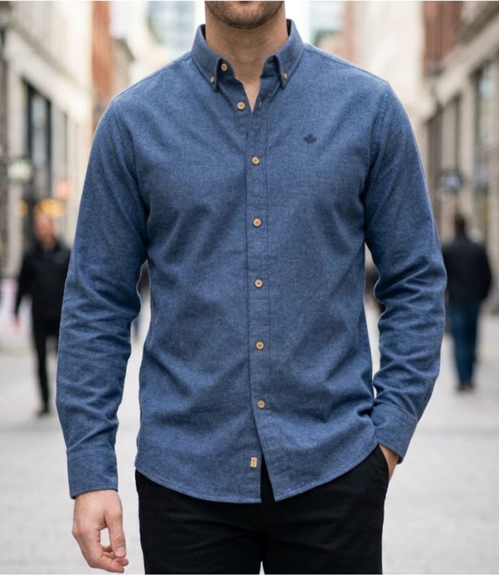 Challenger BUCAREST2 Chemise manches longues flanelle bleu