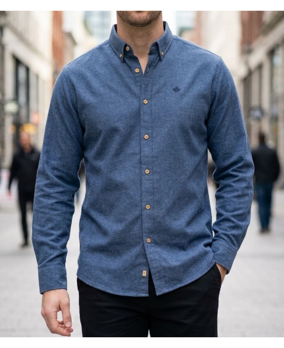 Challenger BUCAREST2 Chemise manches longues flanelle bleu