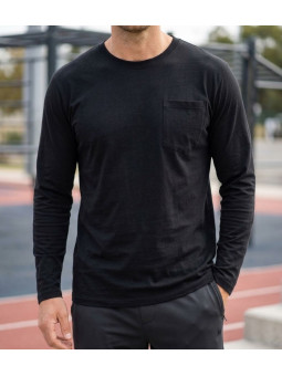 Challenger CORSAIRE5 Tee-shirt manches longues noir coton