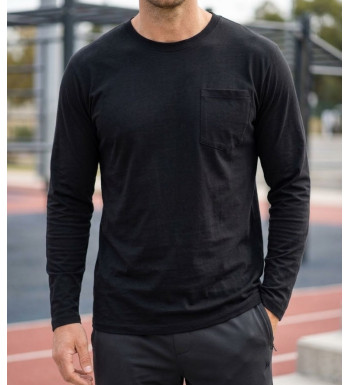 Challenger CORSAIRE5 Tee-shirt manches longues noir coton