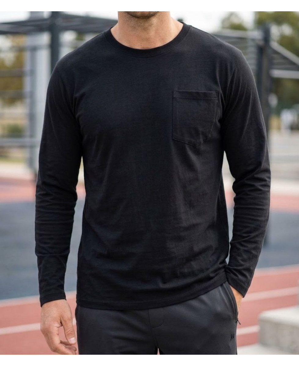 Challenger CORSAIRE5 Tee-shirt manches longues noir coton