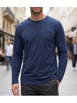 Challenger CORSAIRE6 Tee-shirt manches longues marine coton