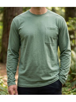 Challenger CORSAIRE9 Tee-shirt manches longues vert kaki coton