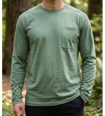 Challenger CORSAIRE9 Tee-shirt manches longues vert kaki coton