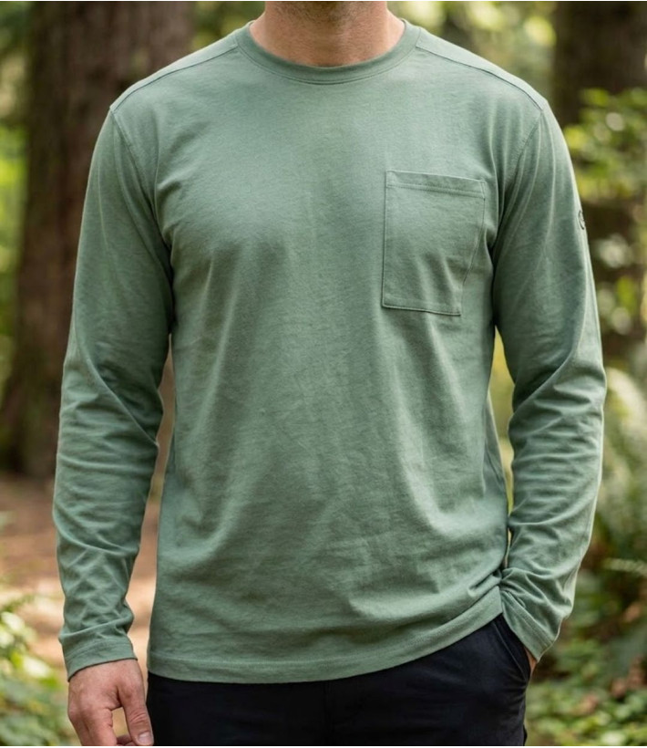 Challenger CORSAIRE9 Tee-shirt manches longues vert kaki coton