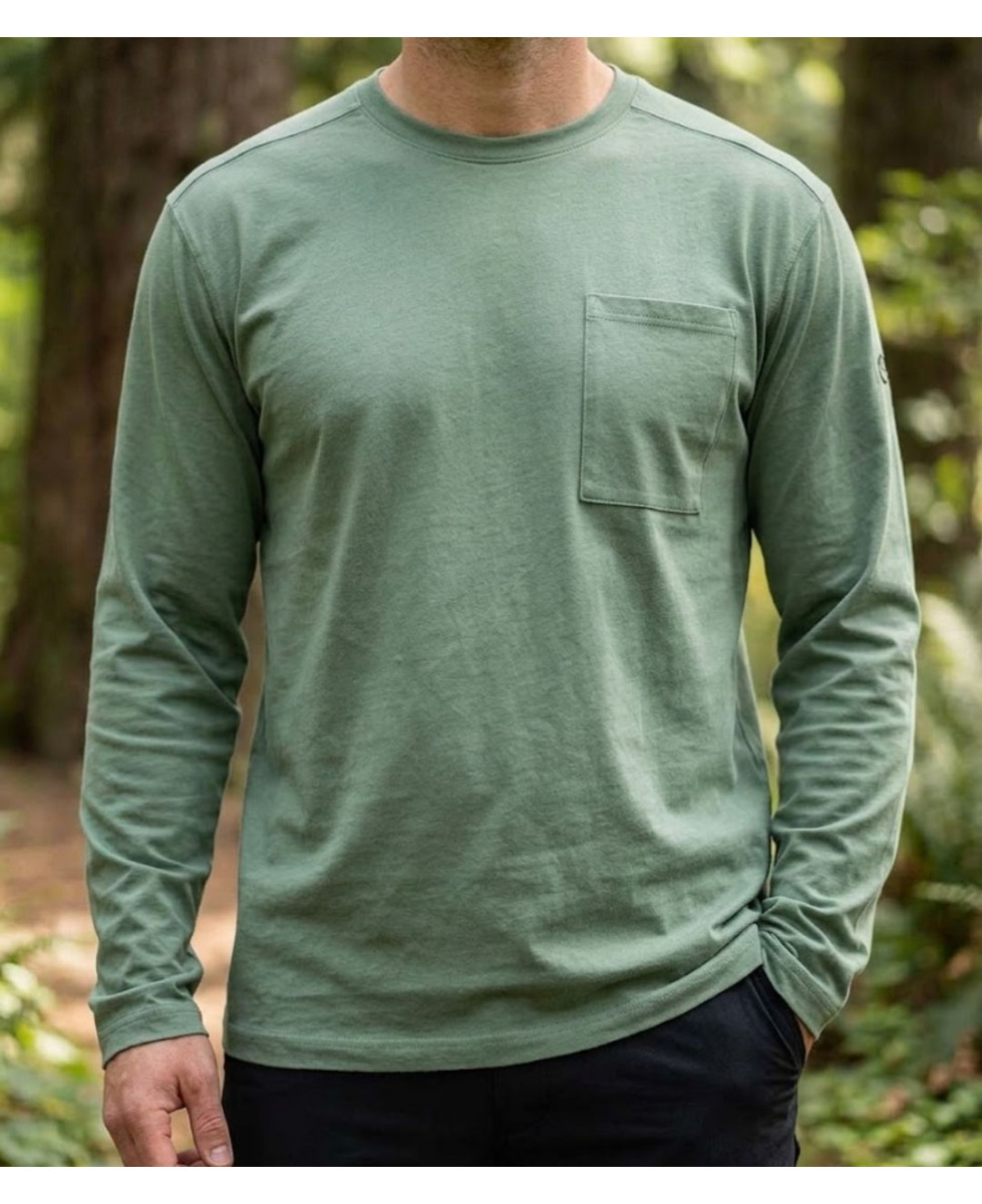 Challenger CORSAIRE9 Tee-shirt manches longues vert kaki coton
