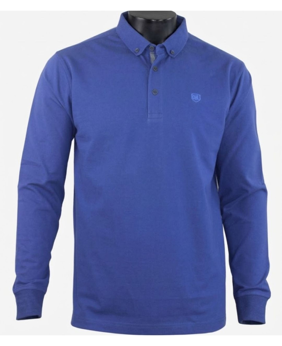 Challenger NATHAN1 — Polo manches longues bleu