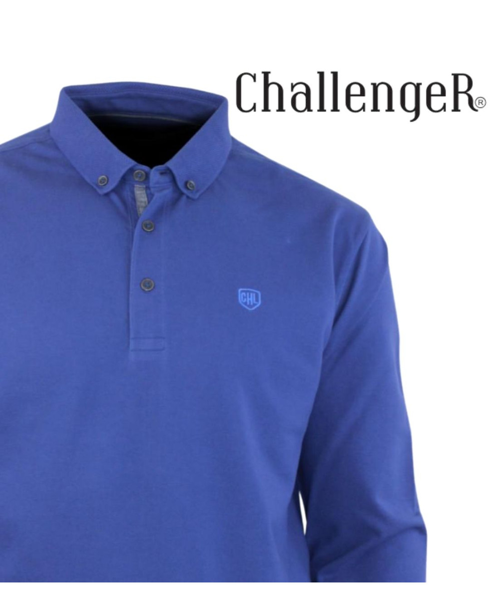 Challenger NATHAN1 — Polo manches longues bleu