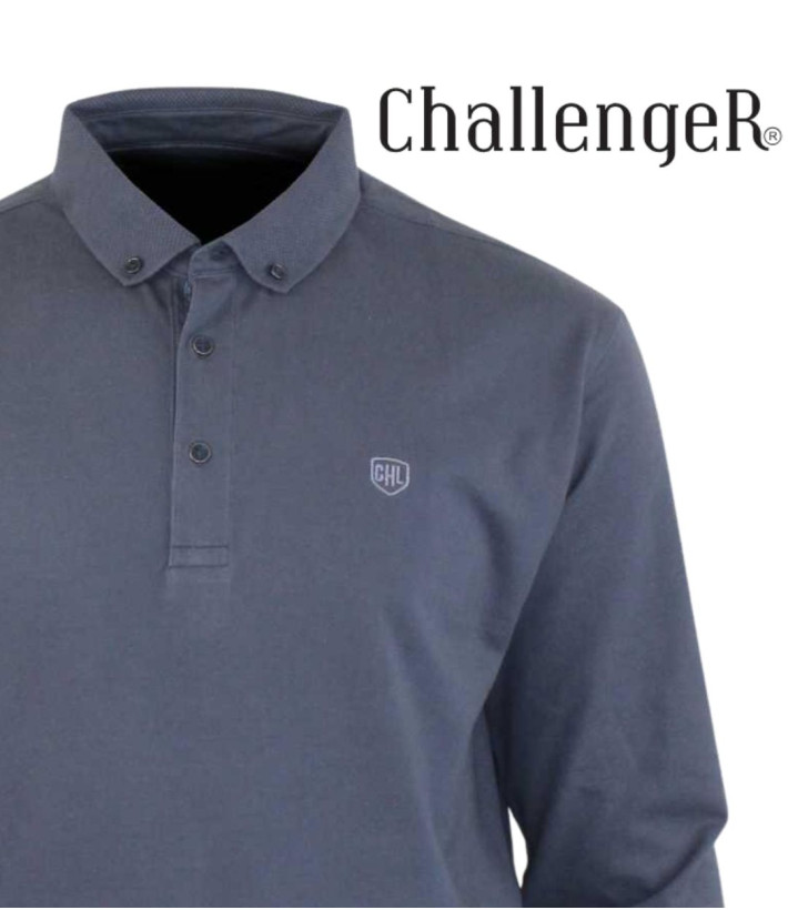 Challenger NATHAN2 — Polo manches longues gris