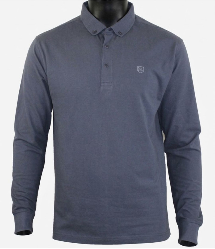 Challenger NATHAN2 — Polo manches longues gris