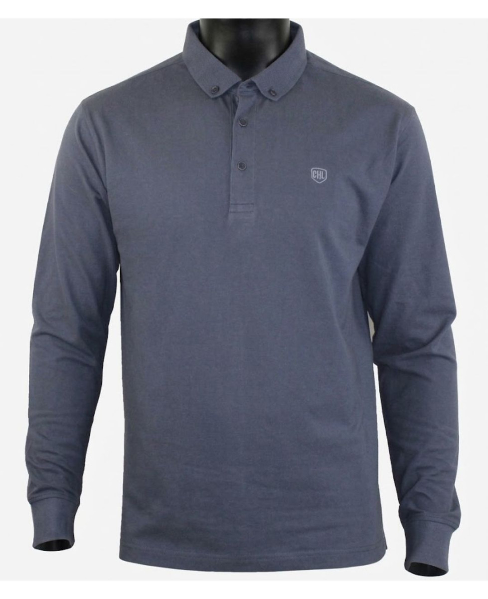 Challenger NATHAN2 — Polo manches longues gris