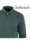 Challenger NATHAN3 — Polo manches longues vert foncé