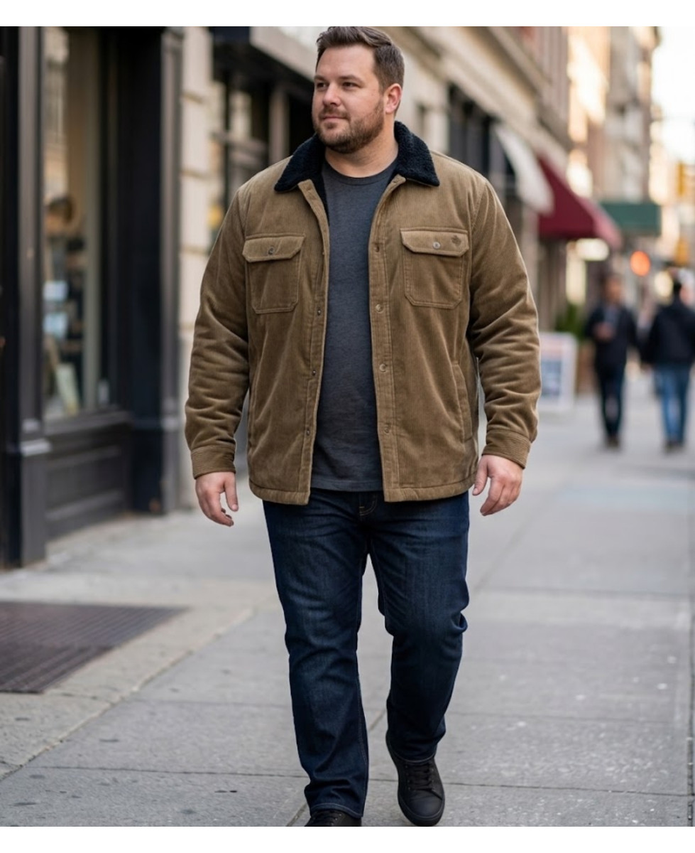 Challenger CURTIS1 — Blouson velours doublé taupe