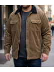 Challenger CURTIS1 Blouson velours côtelé doublé taupe