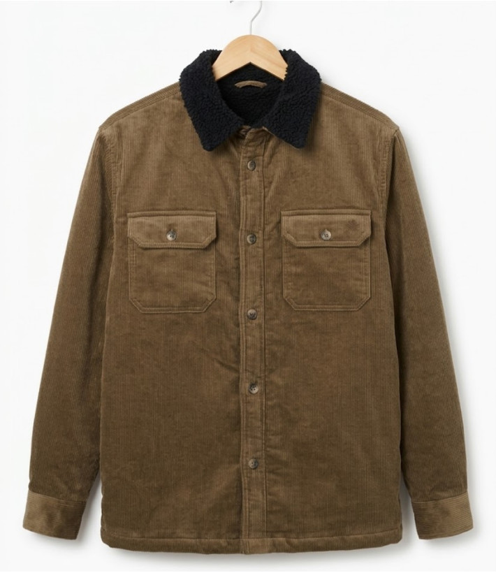Challenger CURTIS1 — Blouson velours doublé taupe