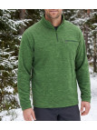 Sweat polaire homme col camionneur CHALLENGER CARIBOU6 vert chiné