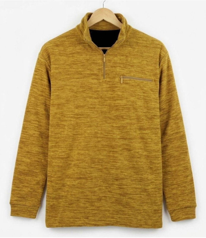 CHALLENGER CARIBOU7 — Sweat polaire camel anti-boulochage
