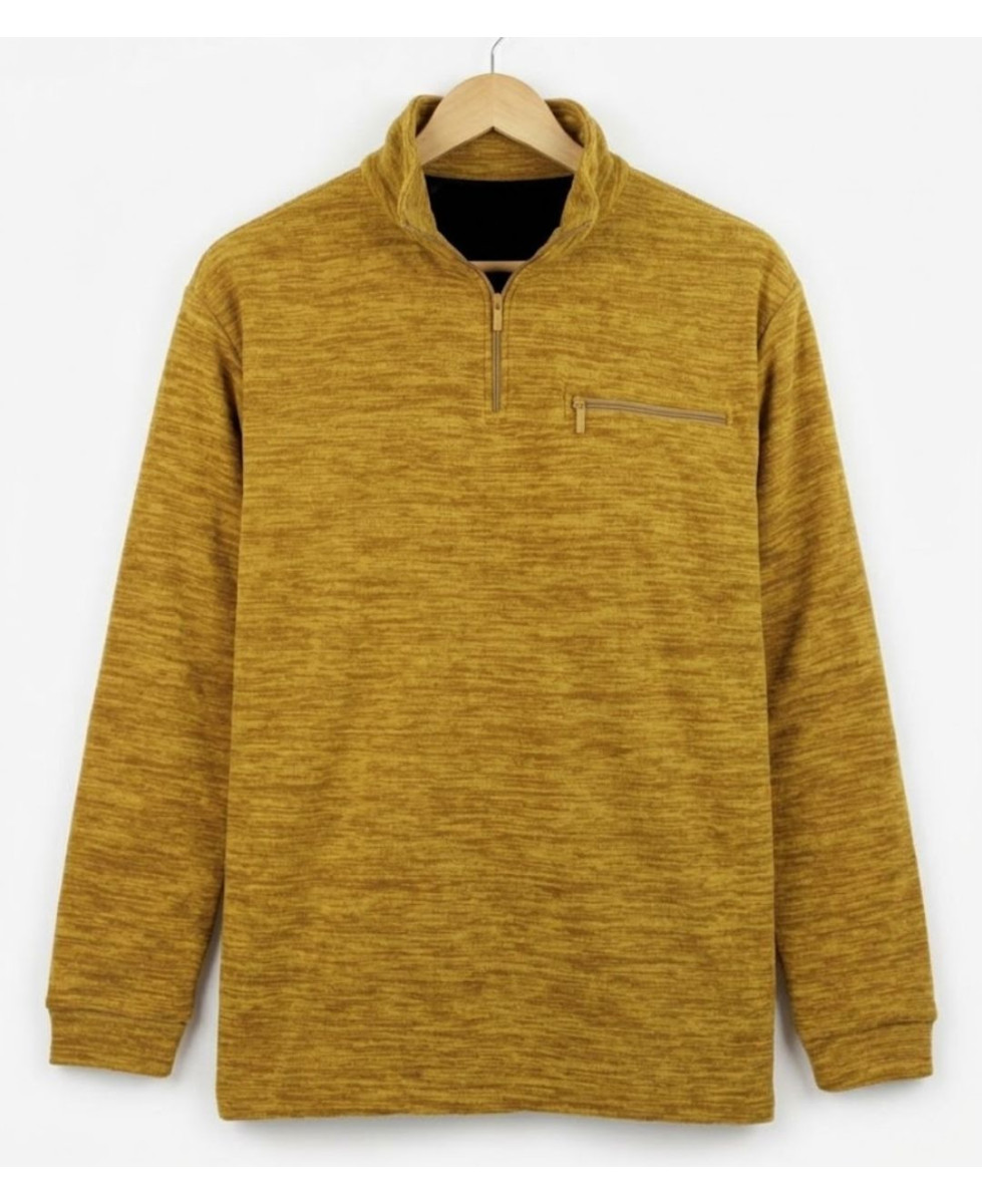 CHALLENGER CARIBOU7 — Sweat polaire camel anti-boulochage