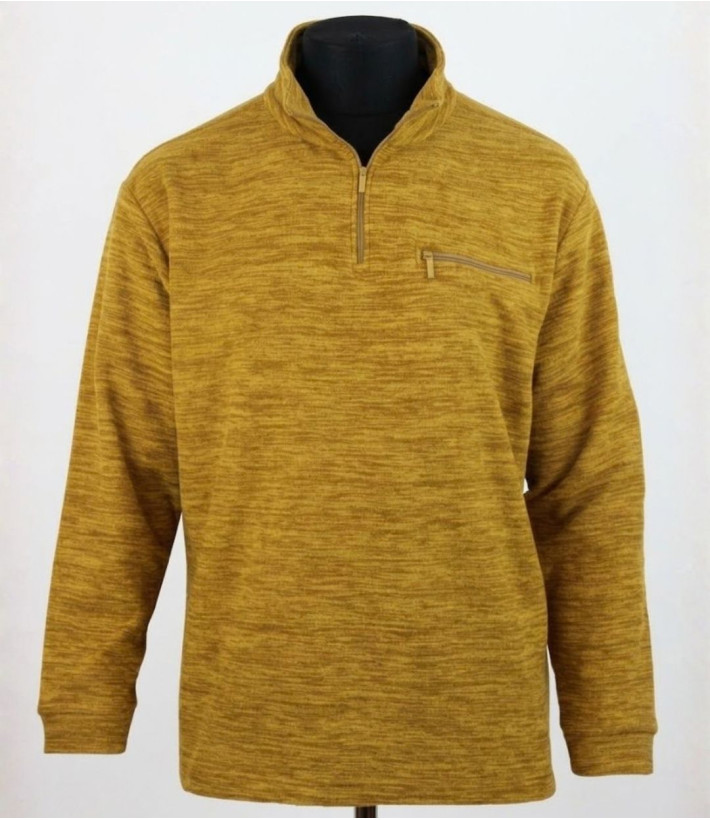 CHALLENGER CARIBOU7 — Sweat polaire camel anti-boulochage