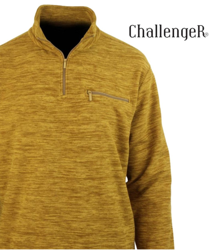 CHALLENGER CARIBOU7 — Sweat polaire camel anti-boulochage