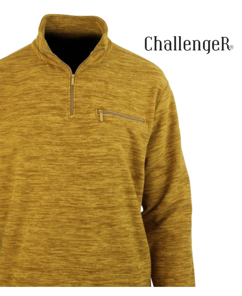 CHALLENGER CARIBOU7 — Sweat polaire camel anti-boulochage
