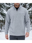 Sweat polaire homme col montant CHALLENGER CARIBOU3 gris chiné