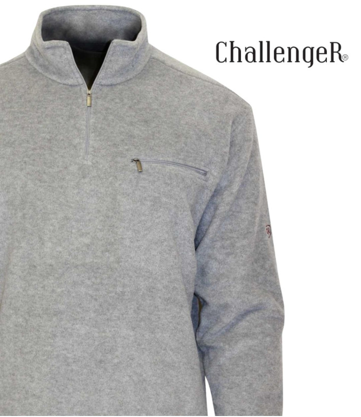 CHALLENGER CARIBOU3 — Sweat polaire gris anti-boulochage