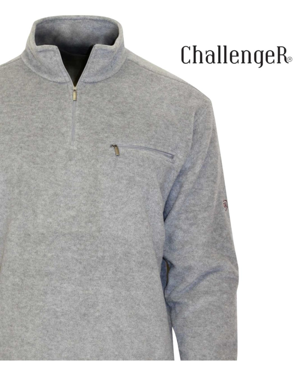 CHALLENGER CARIBOU3 — Sweat polaire gris anti-boulochage